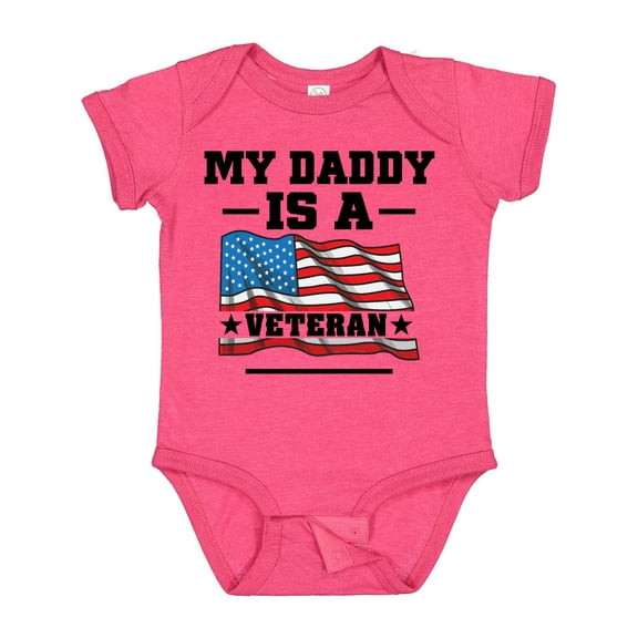 Inktastic My Daddy is a Veteran Boys or Girls Baby Bodysuit