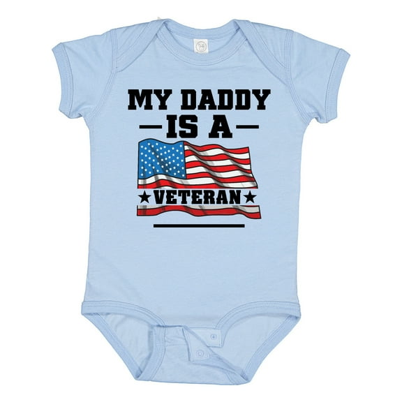 Inktastic My Daddy is a Veteran Boys or Girls Baby Bodysuit