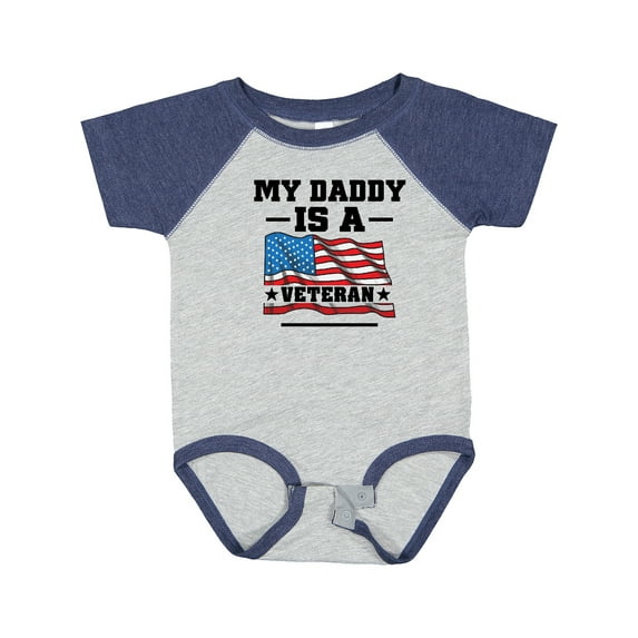 Inktastic My Daddy is a Veteran Boys or Girls Baby Bodysuit