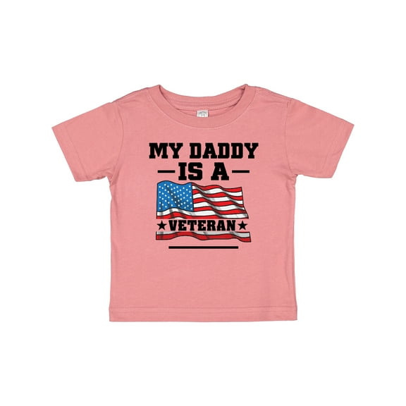 Inktastic My Daddy is a Veteran Boys or Girls Baby T-Shirt