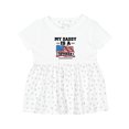 thumbnail image 1 of Inktastic My Daddy is a Veteran Girls Baby Dress, 1 of 5