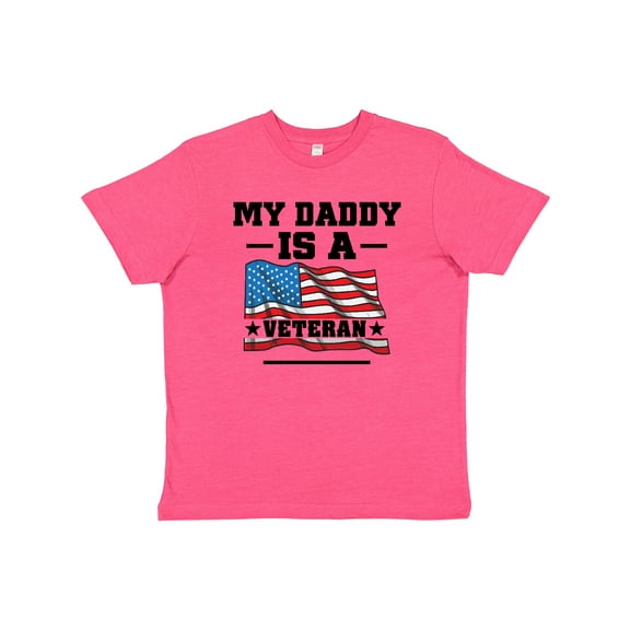 Inktastic My Daddy is a Veteran Youth T-Shirt