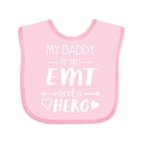 Inktastic My Daddy is an EMT and a Hero Boys or Girls Baby Bib