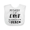 thumbnail image 1 of Inktastic My Daddy is an EMT and a Hero Boys or Girls Baby Bib, 1 of 4