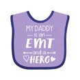 thumbnail image 1 of Inktastic My Daddy is an EMT and a Hero Boys or Girls Baby Bib, 1 of 4