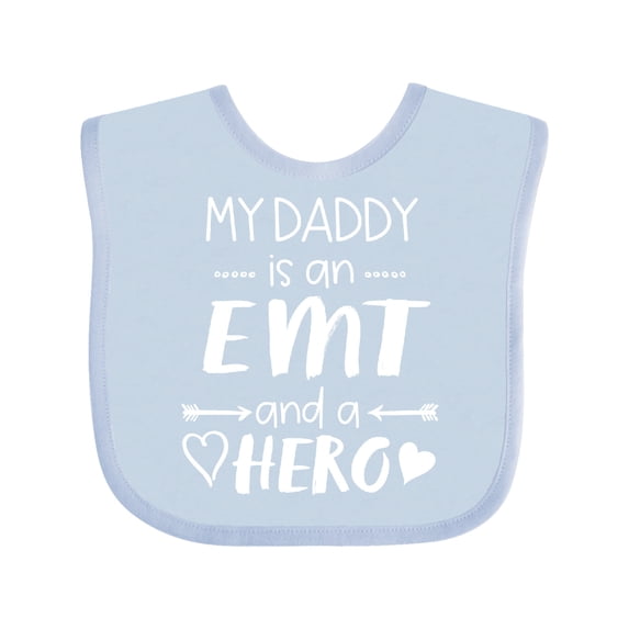 Inktastic My Daddy is an EMT and a Hero Boys or Girls Baby Bib