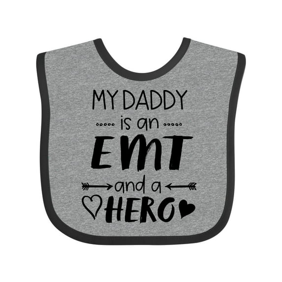 Inktastic My Daddy is an EMT and a Hero Boys or Girls Baby Bib