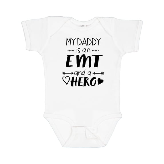 Inktastic My Daddy is an EMT and a Hero Boys or Girls Baby Bodysuit