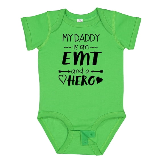 Inktastic My Daddy is an EMT and a Hero Boys or Girls Baby Bodysuit