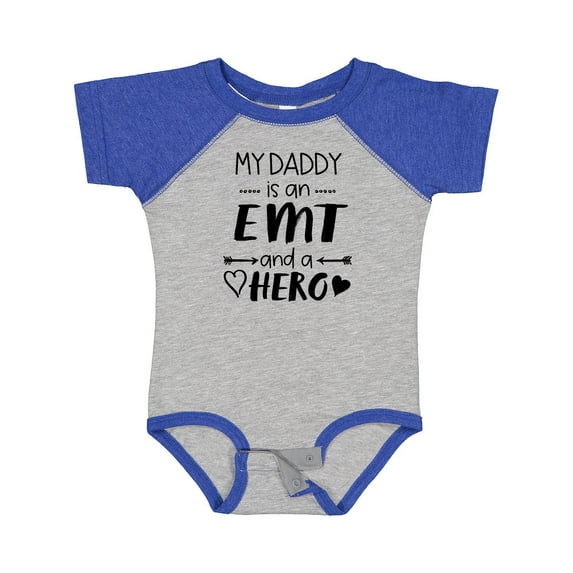 Inktastic My Daddy is an EMT and a Hero Boys or Girls Baby Bodysuit