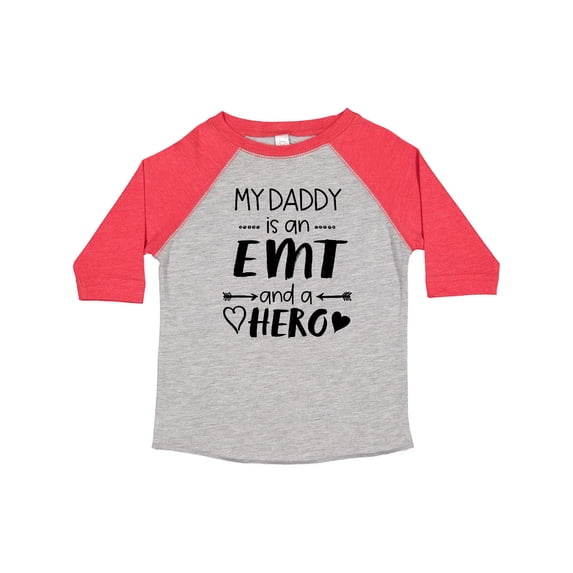 Inktastic My Daddy is an EMT and a Hero Boys or Girls Toddler T-Shirt