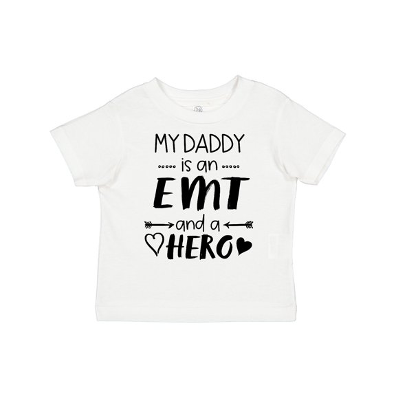 Inktastic My Daddy is an EMT and a Hero Boys or Girls Toddler T-Shirt