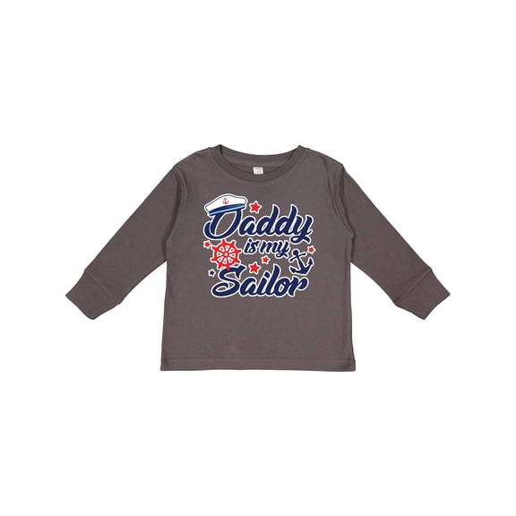 Inktastic My Daddy is My Sailor Boys or Girls Long Sleeve Toddler T-Shirt