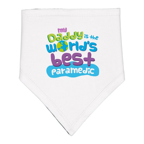 Inktastic My Daddy is the Best Paramedic Baby Bandana Bib