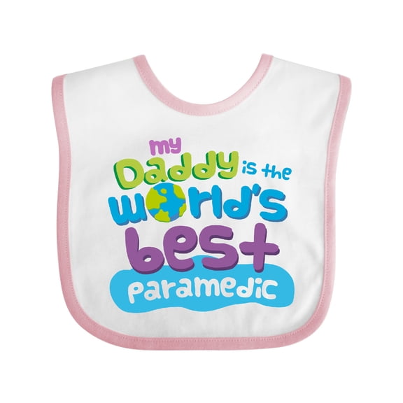 Inktastic My Daddy is the Best Paramedic Boys or Girls Baby Bib