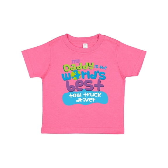 Inktastic My Daddy is the World’s Best Tow Truck Driver Boys or Girls Baby T-Shirt