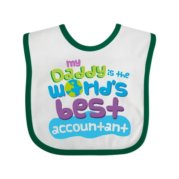 Inktastic My Daddy is the Worlds Best Accountant Boys or Girls Baby Bib