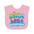 thumbnail image 1 of Inktastic My Daddy is the Worlds Best Accountant Boys or Girls Baby Bib, 1 of 4