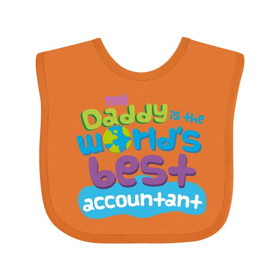Inktastic My Daddy is the Worlds Best Accountant Boys or Girls Baby Bib