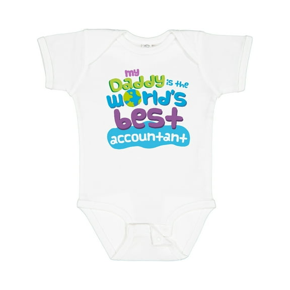 Inktastic My Daddy is the Worlds Best Accountant Boys or Girls Baby Bodysuit