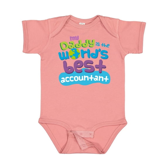 Inktastic My Daddy is the Worlds Best Accountant Boys or Girls Baby Bodysuit