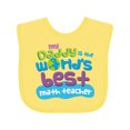 thumbnail image 1 of Inktastic My Daddy is the Worlds Best Math Teacher Boys or Girls Baby Bib, 1 of 4