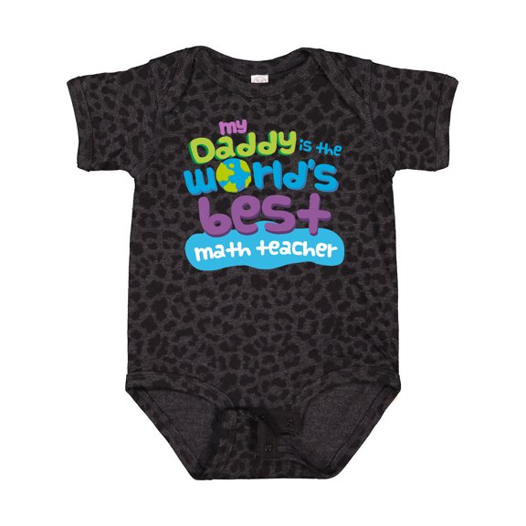Inktastic My Daddy is the Worlds Best Math Teacher Boys or Girls Baby Bodysuit