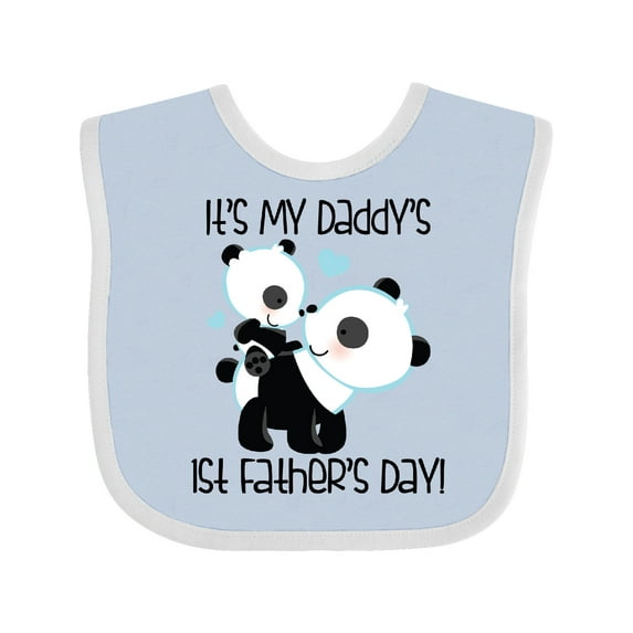 Inktastic My Daddy's 1st Fathers Day Boys Baby Bib