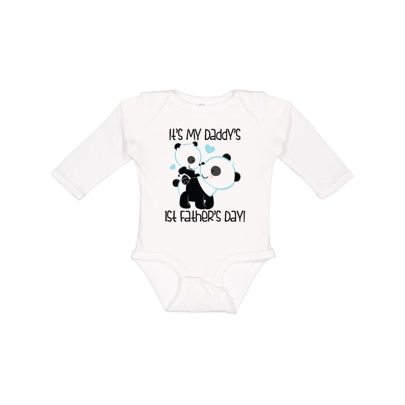 Inktastic My Daddy's 1st Fathers Day Boys Long Sleeve Baby Bodysuit