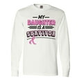 thumbnail image 1 of Inktastic My Daughter is a Survivor Breast Cancer Awareness Long Sleeve T-Shirt, 1 of 5