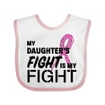 thumbnail image 1 of Inktastic My Daughters Fight is my Fight- breast cancer awareness Boys or Girls Baby Bib, 1 of 4