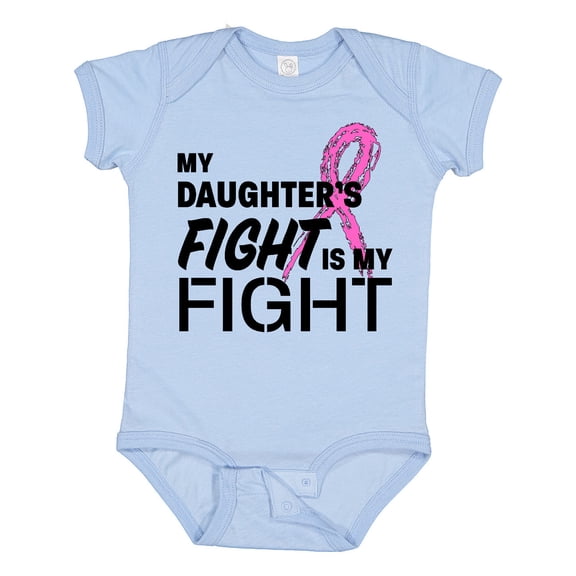 Inktastic My Daughters Fight is my Fight- breast cancer awareness Boys or Girls Baby Bodysuit