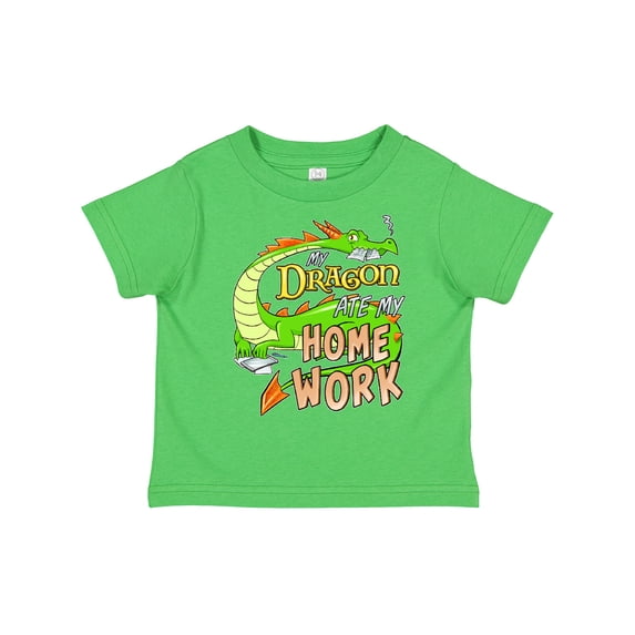 Inktastic My Dragon Ate My Homework Boys or Girls Toddler T-Shirt