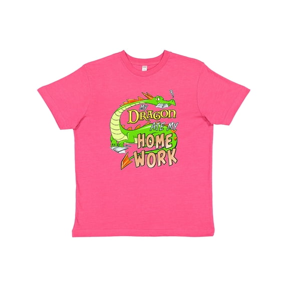 Inktastic My Dragon Ate My Homework Youth T-Shirt