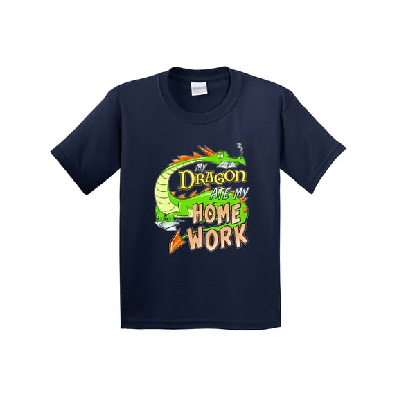 Inktastic My Dragon Ate My Homework Youth T-Shirt