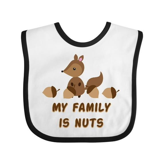 Inktastic My Family is Nuts Boys or Girls Baby Bib