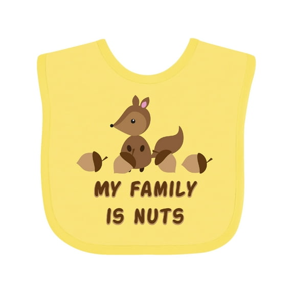 Inktastic My Family is Nuts Boys or Girls Baby Bib