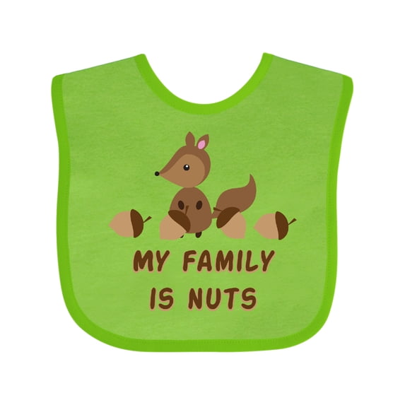 Inktastic My Family is Nuts Boys or Girls Baby Bib