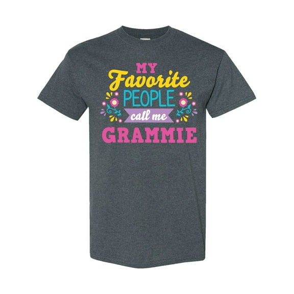 Inktastic My Favorite People Call Me Grammie with Flowers T-Shirt