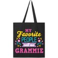 thumbnail image 1 of Inktastic My Favorite People Call Me Grammie with Flowers Tote Bag, 1 of 3