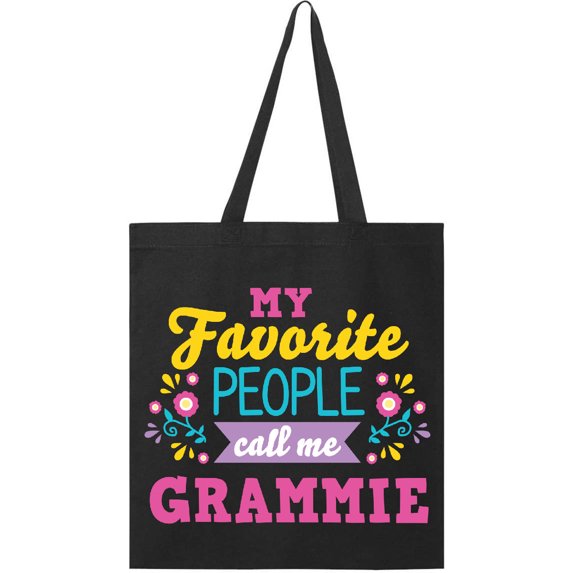 Inktastic My Favorite People Call Me Grammie with Flowers Tote Bag