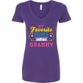 thumbnail image 1 of Inktastic My Favorite People Call Me Grammy with Flowers Women's V-Neck T-Shirt, 1 of 5