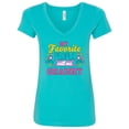thumbnail image 1 of Inktastic My Favorite People Call Me Grammy with Flowers Women's V-Neck T-Shirt, 1 of 5