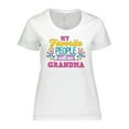thumbnail image 1 of Inktastic My Favorite People Call Me Grandma with Flowers Women's Plus Size T-Shirt, 1 of 5