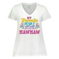 thumbnail image 1 of Inktastic My Favorite People Call Me Mawmaw with Flowers Women's Plus Size V-Neck T-Shirt, 1 of 5