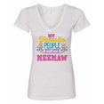 thumbnail image 1 of Inktastic My Favorite People Call Me Meemaw with Flowers Women's V-Neck T-Shirt, 1 of 5