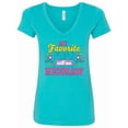 thumbnail image 1 of Inktastic My Favorite People Call Me Meemaw with Flowers Women's V-Neck T-Shirt, 1 of 5