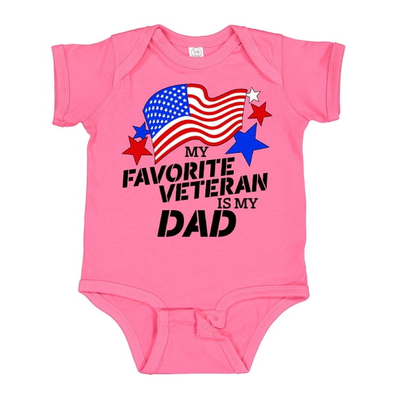 Inktastic My Favorite Veteran is My Dad Boys or Girls Baby Bodysuit