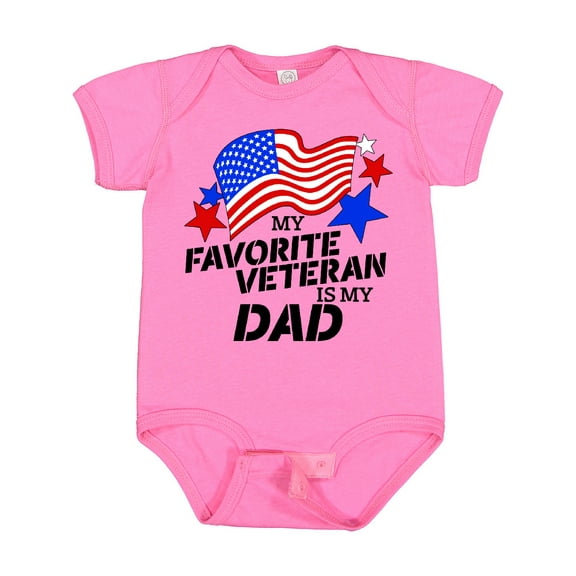 Inktastic My Favorite Veteran is My Dad Boys or Girls Baby Bodysuit