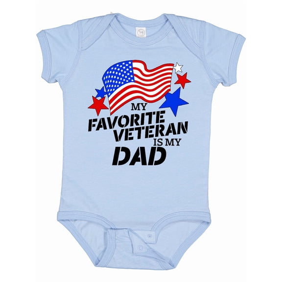 Inktastic My Favorite Veteran is My Dad Boys or Girls Baby Bodysuit